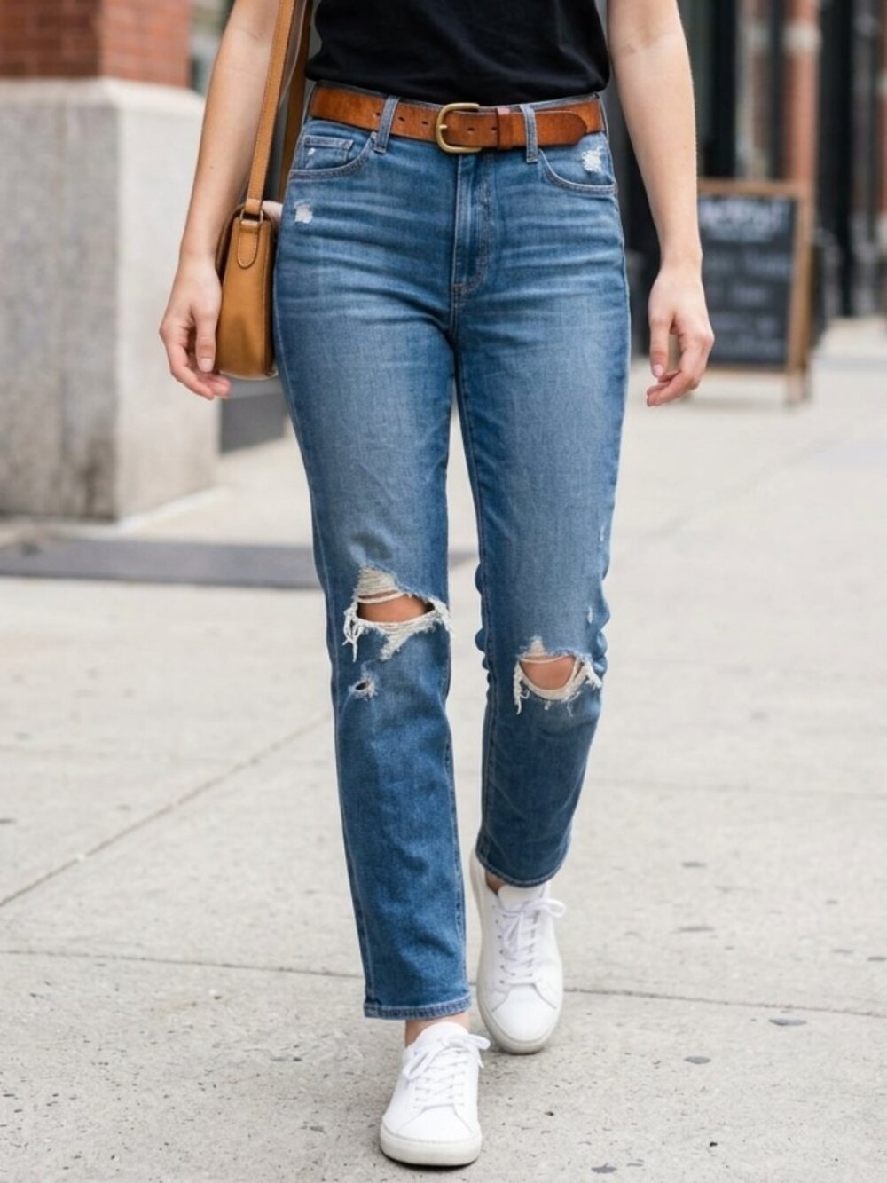 PAIGE Cindy Crop High Rise Distressed Ankle Jeans Size 30